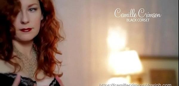  Camille Crimson Hot Blowjob in a Sexy Corset